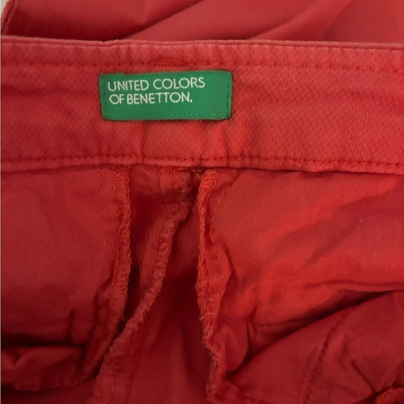 United Colors of Benetton cuffed cropped front pocket cotton/elastane textured - Picture 3 of 6